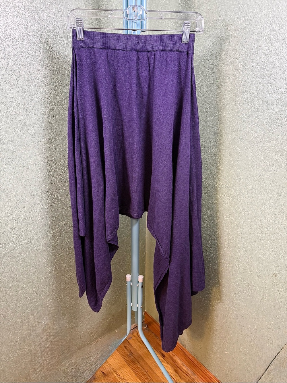 Free People Purple Asymmetrical Handkerchief Hem Skirt